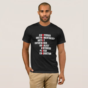 Musician Acrostic Men's T-Shirt (Dark)
