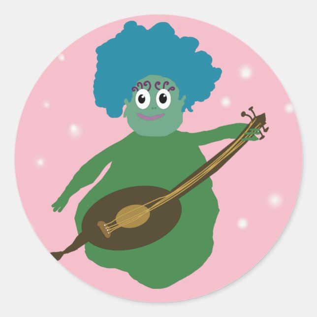 Musician Alien, Cure Creature Sticker (Front)