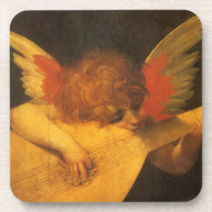 Musician Angel Playing Lute by Rosso Fiorentino Coaster