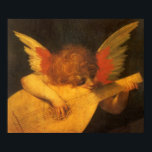 Musician Angel Playing Lute by Rosso Fiorentino Poster<br><div class="desc">Musician Angel (c. 1520) by Rosso Fiorentino (the Red Florentine) (1494-1540) is a vintage Renaissance Era fine art religious portrait painting. An angel playing music on a stringed instrument,  a lute which resembles a guitar. Musician Angel hangs in the Uffizi Gallery in Florence,  Italy.</div>