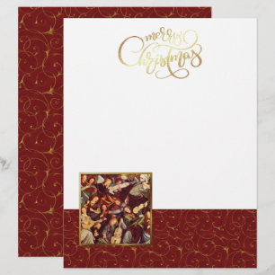 Musician Angels. Fine Art Christmas Stationery