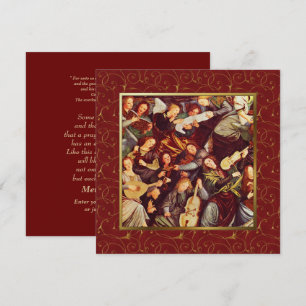 Musician Angels. Fine Art Flat Christmas Cards