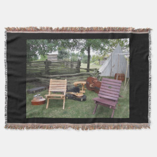 Musician Band Camp Throw Blanket