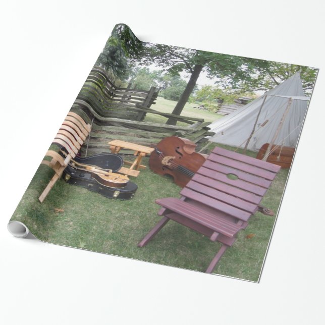 Musician Band Camp Wrapping Paper (Unrolled)