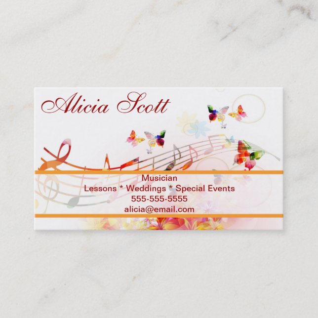 Musician Business Card (Front)