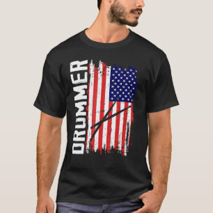 Musician Drummer drums retro vintage for Drummer T-Shirt
