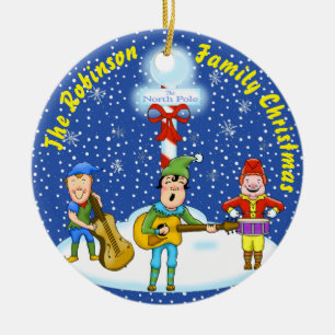 Musician Elves Christmas Ornament