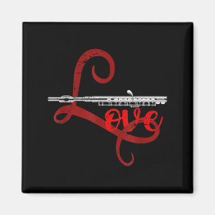 Musician Flutist Valentines Day Gift Orchestra Flu Magnet