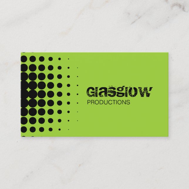 Musician Grunge Light Green Business Cards (Front)
