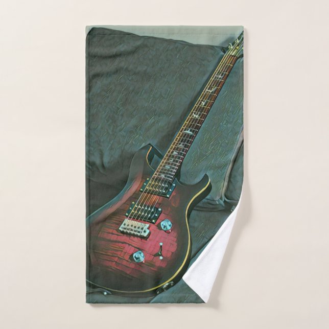 musician guitar lovers gift hand towel (Hand Towel)