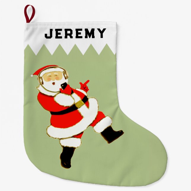 Musician Holiday Gifts Large Christmas Stocking (Front)
