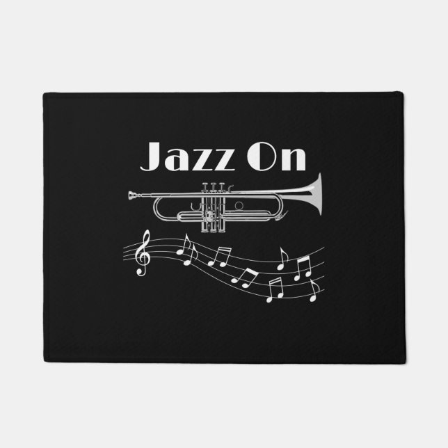 Musician Jazz On Trumpet Player Doormat (Front)