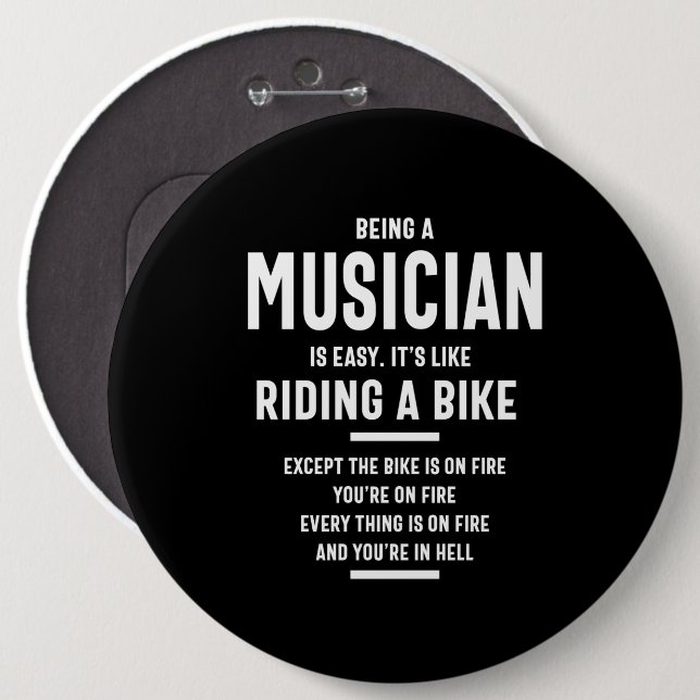 Musician Job Title Gift 6 Inch Round Button (Front & Back)