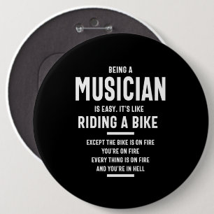 Musician Job Title Gift 6 Inch Round Button