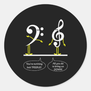 Musician Marching Band Music Funny Nothing But Tre Classic Round Sticker
