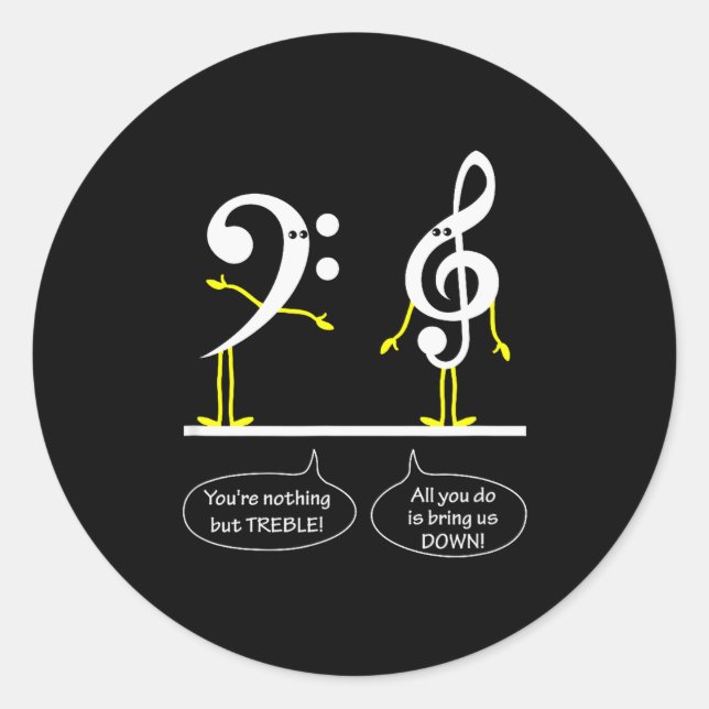 Musician Marching Band Music Funny Nothing But Tre Classic Round Sticker (Front)