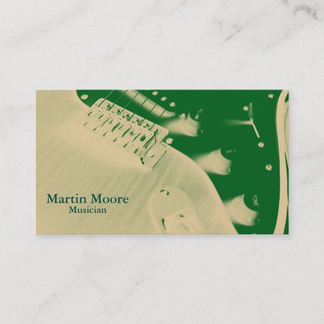Musician music art promo style business card (Front)