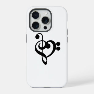 Musician Music Heart - Treble Bass Clef iPhone 15 Pro Case