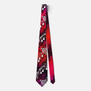 Musician Music Notes Tie