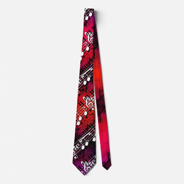 Musician Music Notes Tie (Front)