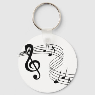 Musician Music Score Keychain