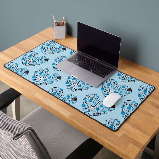 Musician Musical Instrument Heart Tool Desk Mat (Office 2)