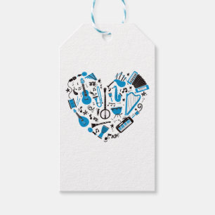Musician Musical Instrument Heart Tool Gift Tags