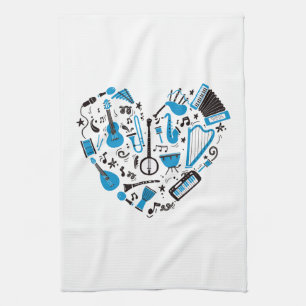 Musician Musical Instrument Heart Tool Kitchen Towel