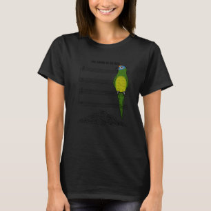 Musician Parrot I Sound Of Silence I Peach fronted T-Shirt