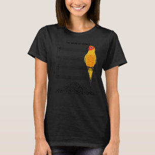 Musician Parrot I Sound Of Silence I Sun Conure T-Shirt