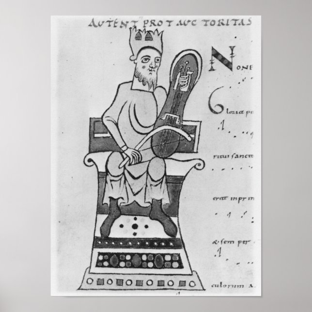 Musician playing a crouth poster (Front)
