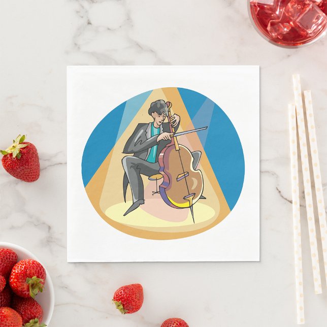 Musician Playing The Chello Napkin (Creator Uploaded)