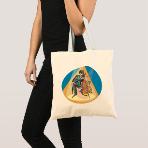 Musician Playing The Chello Tote Bag