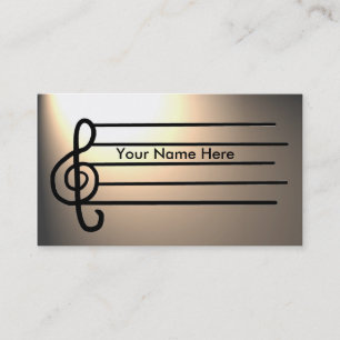 Musician stagelight customizable business cards