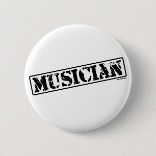 Musician Stamp 2 Inch Round Button