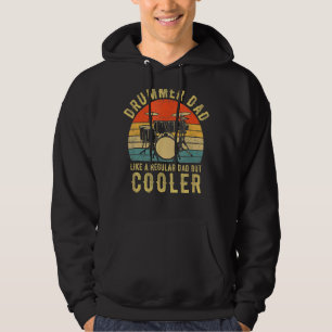 Musician Vintage Drummer Dad Like A Regular Dad Bu Hoodie