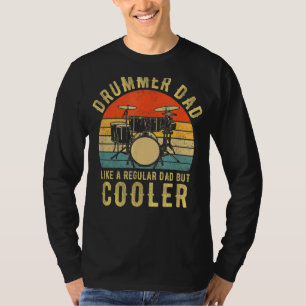 Musician Vintage Drummer Dad Like A Regular Dad Bu T-Shirt