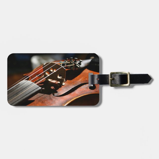 Musician Violin Case Travel ID Luggage Tag (Front Horizontal)