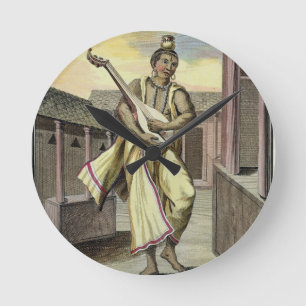 Musician with Indian Lute, from 'Voyage aux Indes Round Clock
