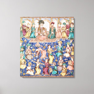 Musicians and dancers canvas print