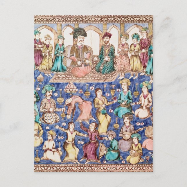 Musicians and dancers postcard (Front)