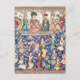 Musicians and dancers postcard