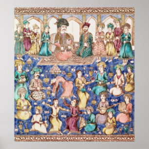 Musicians and dancers poster