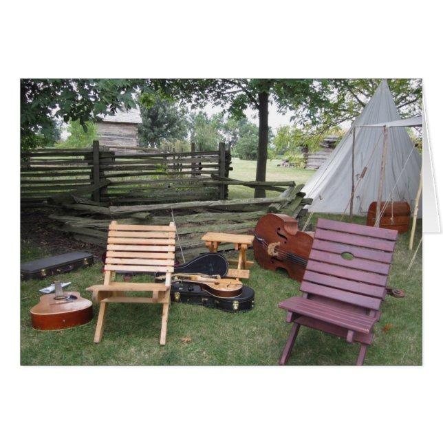 Musician's Band Camp Greeting Card (Front Horizontal)