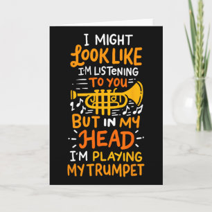 Musicians Birthday And Shop Trumpet Player  Card