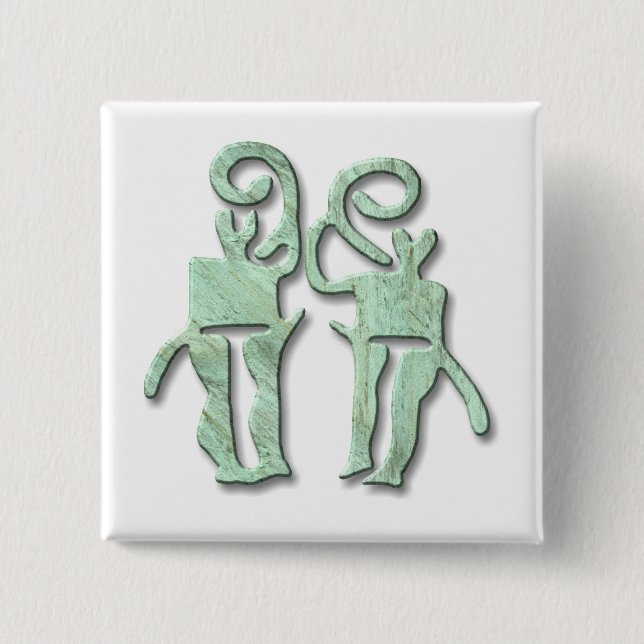 Musicians-copper 2 Inch Square Button (Front)