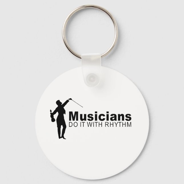 musicians do it with rhythm keychain (Front)