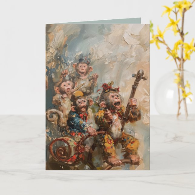 Musicians - Folded Greeting Card (Yellow Flower)