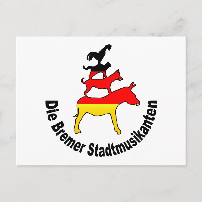 Musicians of the Town of Bremen Postcard (Front)