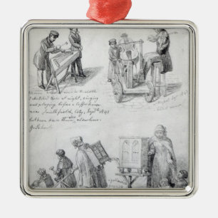 Musicians on the streets of London, 1841-43 Metal Ornament